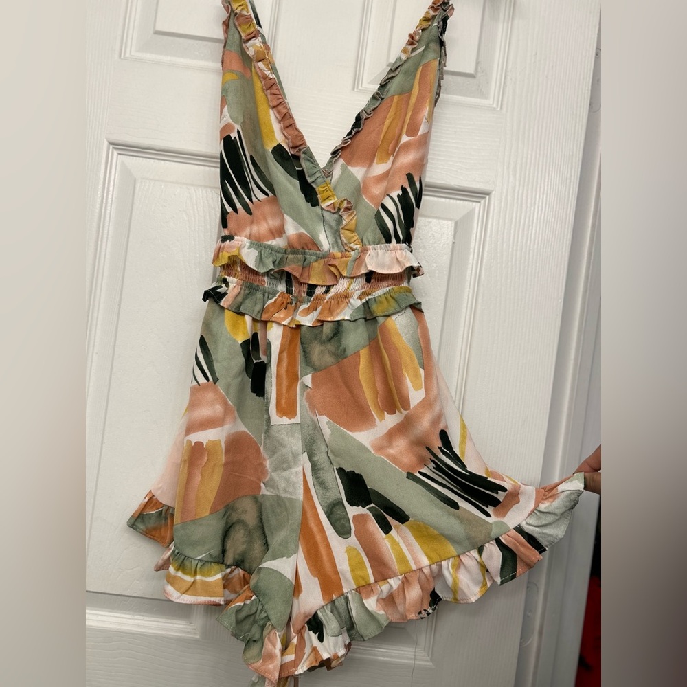 Luxxel Multicolor Ruffle Jumpsuit
